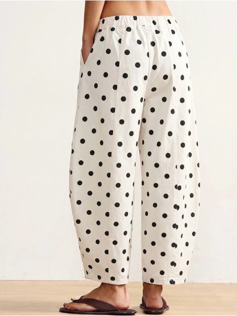 Polka Dot Denim Jeans - Picture 2 of 7